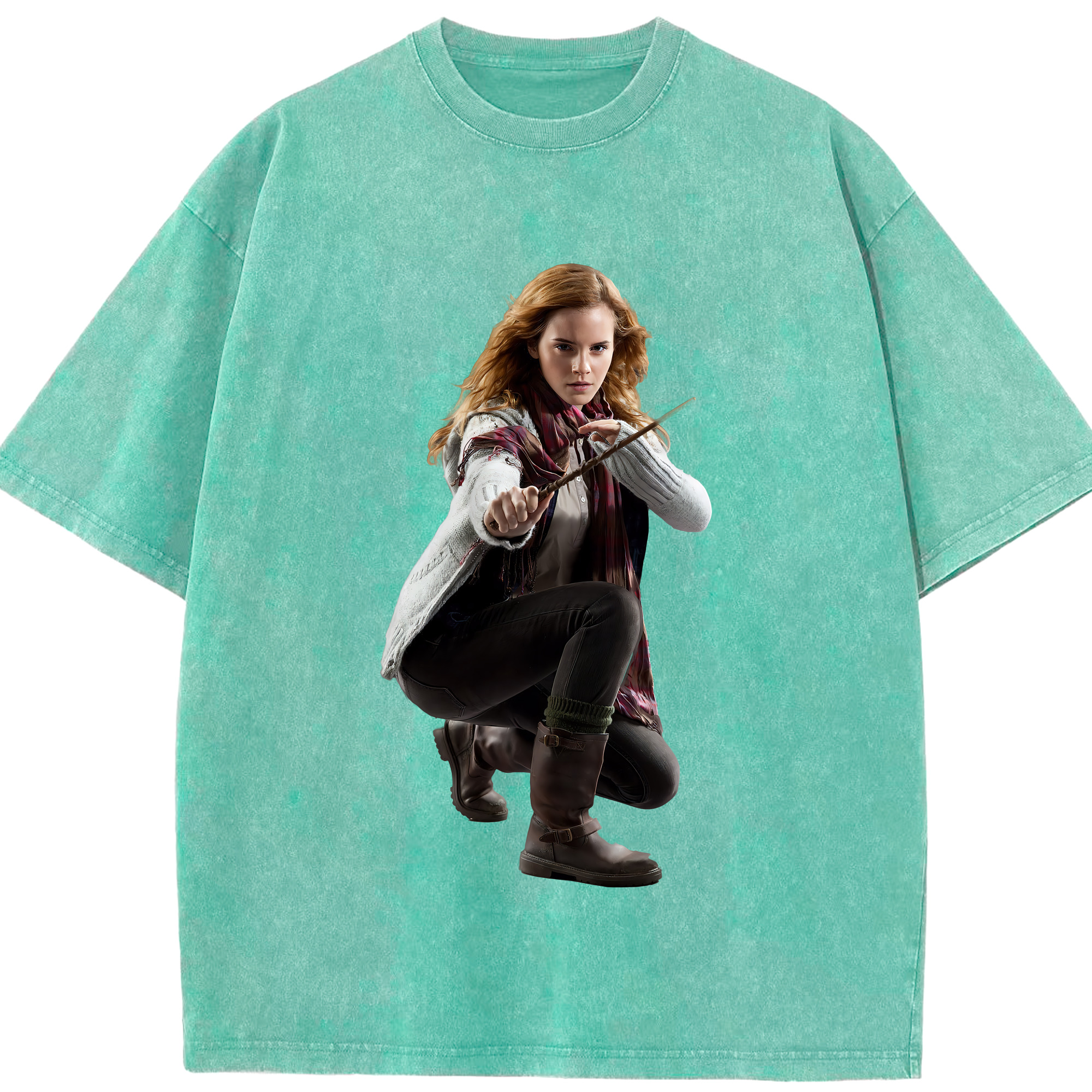 （画像用） Harry Potter ハリー・ポッターシリーズ 綿100% ヴィンテージ風 半袖Tシャツ（フロントプリント）